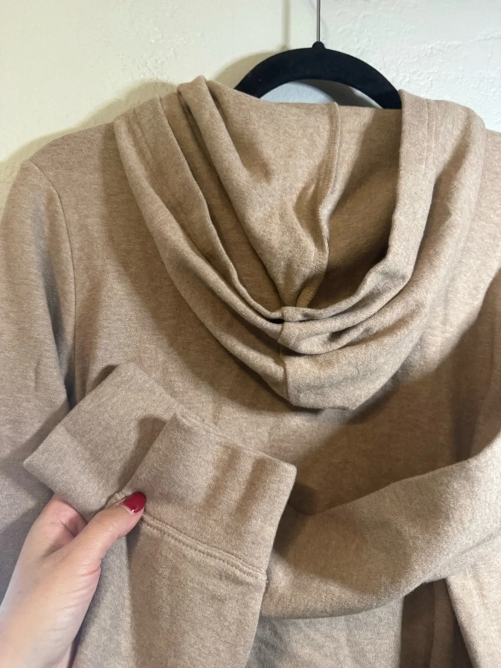J. Crew women’s  Cloudspun Hoodie - Light Tan NWT